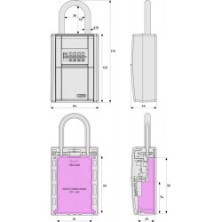 Abus 797 Κρεμάμενη Κλειδοθήκη με Φωτιζόμενο Πληκτρολόγιο