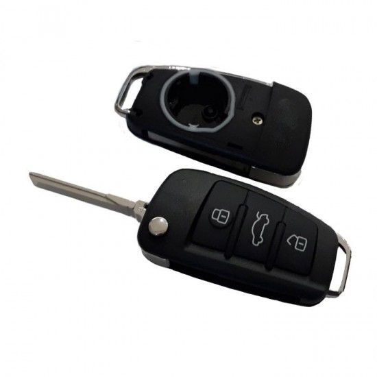 Κέλυφος Κλειδιού Αυτοκινήτου Τύπου Audi με 3 κουμπιά - Λεπίδα HU66
