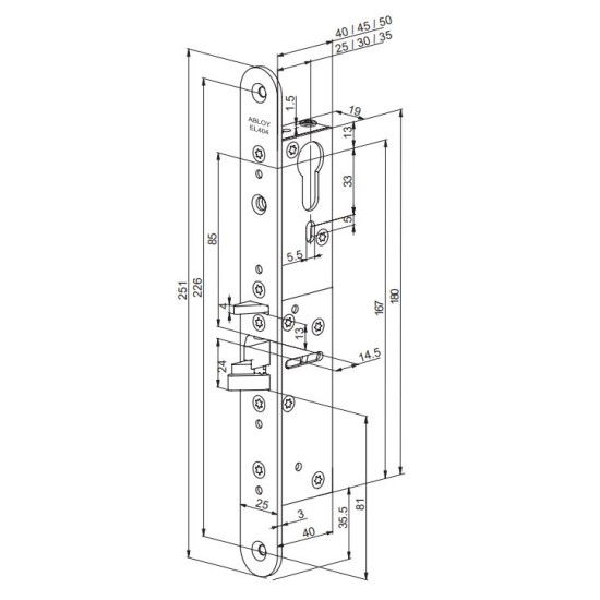 Abloy EL404 Ηλεκτρική Κλειδαριά Solenoid 