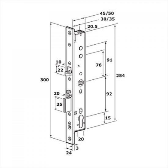 Abloy EL460 Ηλεκτρομηχανική Κλειδαριά Solenoid
