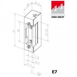 Ηλεκτρικό Κυπρί Eff-Eff E7E για Ξύλινες - Σιδερένιες Πόρτες 