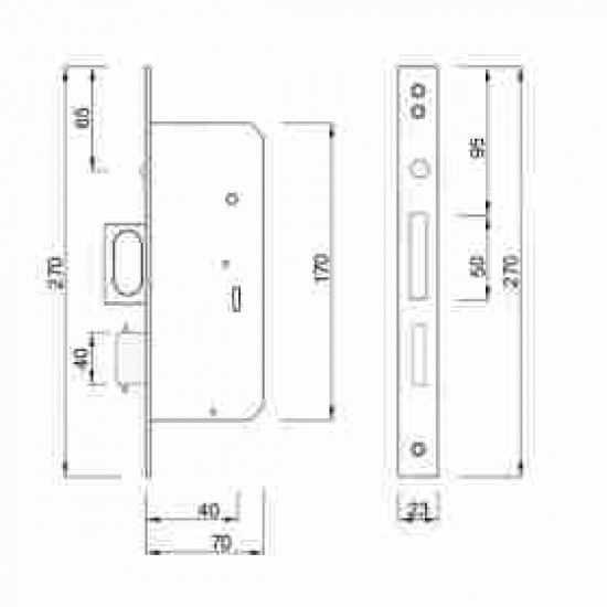 Halz ART850 Κλειδαριά Διπλού Γάντζου για Μονόφυλλη Συρόμενη Πόρτα