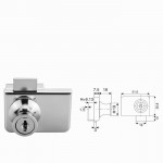 KRS 170262 Κλειδαριά για Ανοιγόμενη Δίφυλλη Βιτρίνα