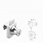 KRS 170263 Κλειδαριά για Ανοιγόμενη Μονόφυλλη Βιτρίνα Type 1