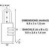 Masterlock 630EURD Μπρούτζινο Λουκέτο Συνδυασμού 3ων Ψηφίων