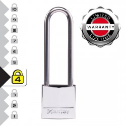 Masterlock 639DLJ Λουκέτο Μπρούτζινο Επινικελωμένο Μακρύλαιμο Inox 30mm