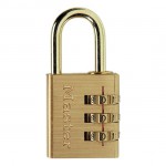 Masterlock 630EURD Μπρούτζινο Λουκέτο Συνδυασμού 3ων Ψηφίων