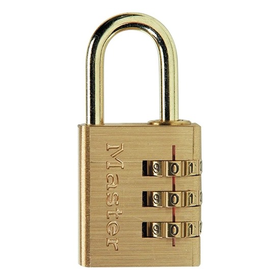 Masterlock 630EURD Μπρούτζινο Λουκέτο Συνδυασμού 3ων Ψηφίων