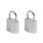  Σετ 2 Λουκέτα Αλουμινίου Masterlock 9120Eurt 20mm με ίδιο Κλειδί