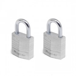  Σετ 2 Λουκέτα Αλουμινίου Masterlock 9120Eurt 20mm με ίδιο Κλειδί