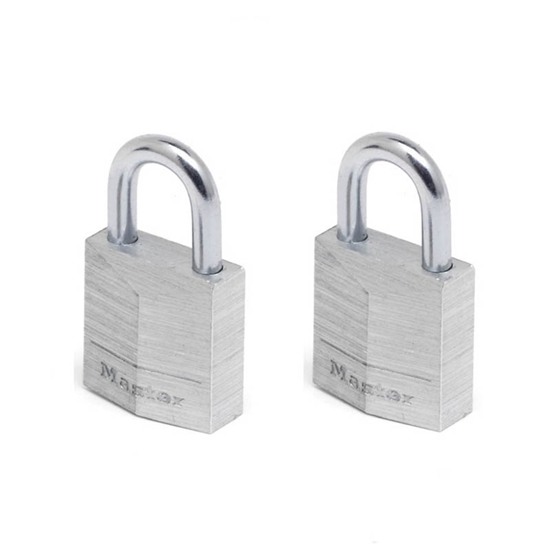  Σετ 2 Λουκέτα Αλουμινίου Masterlock 9120Eurt 20mm με ίδιο Κλειδί