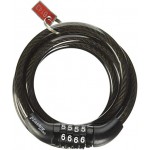 Κλειδαριά ποδηλάτου Συρματόσχοινο Masterlock 8143Eurd με Συνδυασμό - Μαύρο