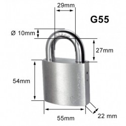 Mul-t-lock 7x7 G55  Λουκέτο Ασφαλείας 