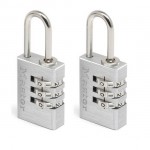 Masterlock 7620EURD Σετ 2 Λουκέτα Αποσκευών Συνδυασμού 3ων Ψηφίων 20mm