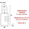 Masterlock 7620EURD Σετ 2 Λουκέτα Αποσκευών Συνδυασμού 3ων Ψηφίων 20mm