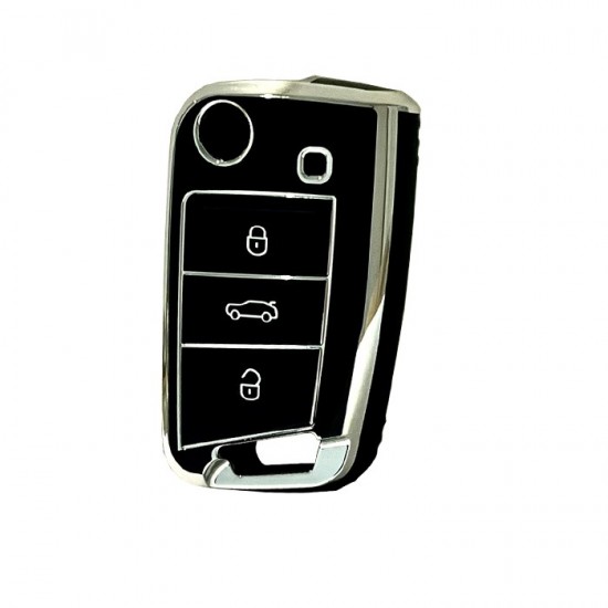 Προστατευτική Θήκη TPU Κλειδιού τύπου Volkswagen με 3 κουμπιά