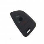 Θήκη Σιλικόνης Τηλεκοντρόλ Αυτοκινήτου Bmw Smartkey με 3 Κουμπιά - Μαύρη