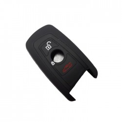 Θήκη Σιλικόνης Κλειδιού Αυτοκινήτου Bmw Smartkey με 3 Κουμπιά - Μαύρη