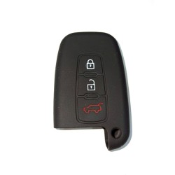 Θήκη Σιλικόνης Κλειδιού Αυτοκινήτου Hyundai-Kia Smartkey με 3 Κουμπιά - Μαύρο 