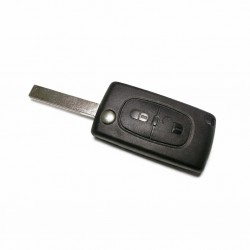 Κέλυφος Κλειδιού Αυτοκινήτου Peugeot με 2 Κουμπιά - Μπαταρία πάνω στο Κέλυφος