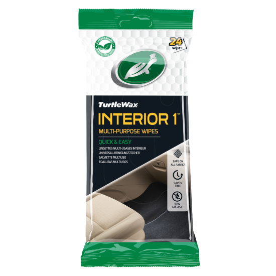 Turtle Wax Interior 1 Υγρομάντηλα Καθαρισμού -24τμχ