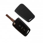 Κέλυφος Τηλεχειριστηρίου Group Vag (Seat-Skoda-Volkswagen) με 3 Κουμπιά Αναδιπλούμενο - Λάμα HU66