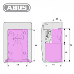Abus 787 Big Επιτοίχια Κλειδοθήκη με Συνδυασμό