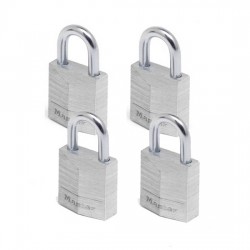 Σετ 4 Λουκέτα Αλουμινίου 20mm Masterlock 9120EURQ με το ίδιο Κλειδί 