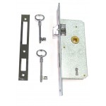 Κλειδαριά Μεσόπορτας Domus 80540 με τετράγωνη πλάκα & Νίκελ Φινίρισμα