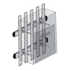 Τραβέρσα Αλουμινίου για τοποθέτηση γραμματοκιβωτίων σε κάγκελα