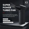 Techsuit Mini Super Jet Fan X3 Wireless Cleaning 3000mah 130000rpm Black