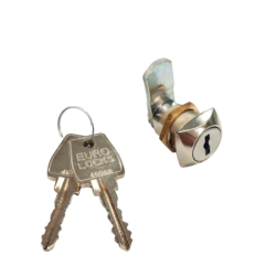 Eurolock Κυλινδράκι 034.006.00002 με Παξιμάδι 25mm & ίσιο Λαμάκι για Μεταλλικό Ντουλάπι