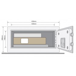  Χρηματοκιβώτιο Yale YLV/200/DB1 με Ηλεκτρονικό Κωδικό για Laptop 43x20x35 