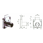 BMB 1151.100 Κλειδαριά με Φαλτσαριστό Γλωσσάκι & Κέντρο 25mm