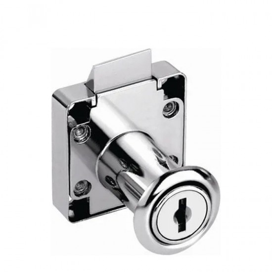 KRS 170245 Κλειδαριά Eπίπλου (D19xL32)mm με Φάλτσα Γλώσσα