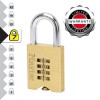 Masterlock 651EURD Μπρούτζινο Λουκέτο Συνδυασμού 4ων Ψηφίων