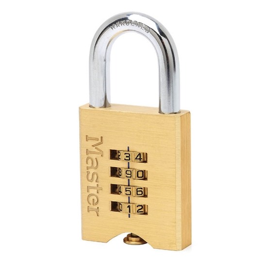 Masterlock 651EURD Μπρούτζινο Λουκέτο Συνδυασμού 4ων Ψηφίων
